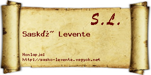 Saskó Levente névjegykártya