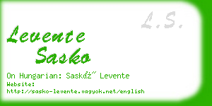 levente sasko business card